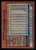 1978 Topps #279 Bill Virdon MG Ex-Mint  ID: 519777