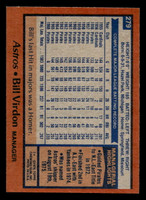 1978 Topps #279 Bill Virdon MG Ex-Mint  ID: 519780