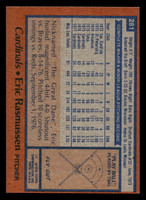 1978 Topps #281 Eric Rasmussen DP Near Mint  ID: 519785