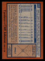 1978 Topps #309 Cliff Johnson Near Mint  ID: 519901