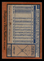 1978 Topps #310 Don Sutton Ex-Mint 