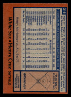 1978 Topps #316 Henry Cruz DP Near Mint 