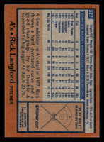 1978 Topps #327 Rick Langford DP Near Mint RC Rookie  ID: 519972