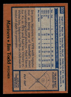 1978 Topps #333 Jim Todd Ex-Mint 