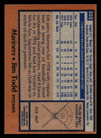 1978 Topps #333 Jim Todd Near Mint  ID: 519999