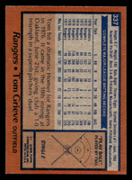 1978 Topps #337 Tom Grieve Near Mint+  ID: 520012