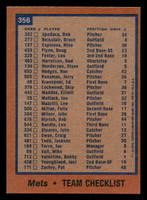 1978 Topps #356 Mets Team Near Mint  ID: 520092