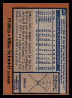 1978 Topps #360 Mike Schmidt Excellent+  ID: 520106