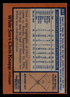 1978 Topps #361 Chris Knapp Near Mint  ID: 520111