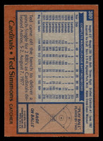 1978 Topps #380 Ted Simmons Ex-Mint  ID: 520186