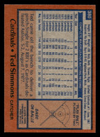 1978 Topps #380 Ted Simmons Near Mint  ID: 520187