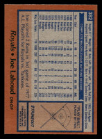 1978 Topps #382 Joe Lahoud Near Mint+  ID: 520195