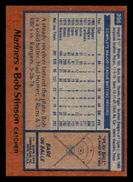 1978 Topps #396 Bob Stinson DP Near Mint 