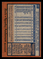 1978 Topps #401 Sparky Anderson MG Near Mint+  ID: 520271