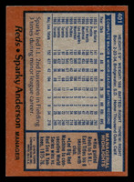 1978 Topps #401 Sparky Anderson MG Near Mint  ID: 520273
