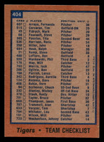 1978 Topps #404 Tigers Team Near Mint  ID: 520284