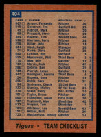1978 Topps #404 Tigers Team Near Mint  ID: 520285