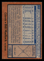 1978 Topps #410 Bill Madlock Ex-Mint  ID: 520310