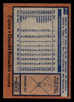 1978 Topps #414 Darold Knowles DP Near Mint+  ID: 520323