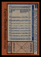 1978 Topps #414 Darold Knowles DP Near Mint  ID: 520325