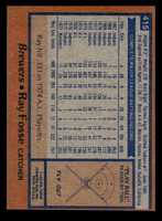 1978 Topps #415 Ray Fosse Ex-Mint  ID: 520328