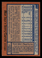 1978 Topps #419 Jerry Garvin Near Mint RC Rookie  ID: 520343