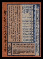 1978 Topps #419 Jerry Garvin Near Mint RC Rookie  ID: 520346