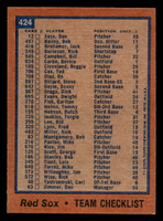 1978 Topps #424 Red Sox Team Near Mint  ID: 520365