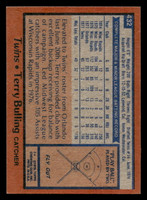 1978 Topps #432 Terry Bulling Near Mint RC Rookie  ID: 520398