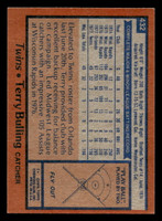 1978 Topps #432 Terry Bulling Ex-Mint RC Rookie  ID: 520399