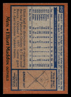 1978 Topps #442 Elliott Maddox Ex-Mint  ID: 520440