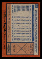 1978 Topps #446 Tug McGraw Near Mint+  ID: 520457