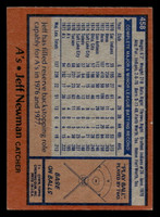 1978 Topps #458 Jeff Newman Near Mint  ID: 520504
