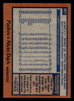 1978 Topps #467 Alvin Dark MG Near Mint  ID: 520541