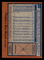 1978 Topps #472 Ron Reed Near Mint  ID: 520561