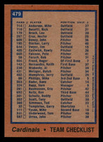 1978 Topps #479 Cardinals Team Near Mint  ID: 520590
