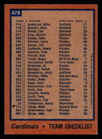 1978 Topps #479 Cardinals Team Ex-Mint  ID: 520591