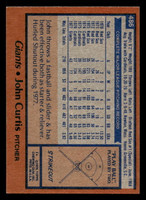 1978 Topps #486 John Curtis Near Mint+  ID: 520619