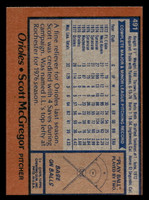 1978 Topps #491 Scott McGregor Near Mint  ID: 520639
