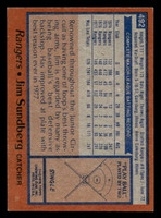 1978 Topps #492 Jim Sundberg Near Mint  ID: 520641