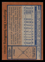 1978 Topps #492 Jim Sundberg Near Mint  ID: 520643