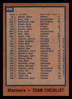 1978 Topps #499 Mariners Team Near Mint  ID: 520669