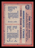 1991 Topps Desert Shield #201 Tom Kelly MG NM-Mint 