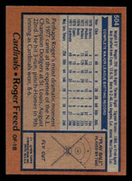 1978 Topps #504 Roger Freed Near Mint  ID: 521040