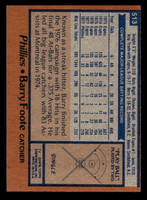 1978 Topps #513 Barry Foote Near Mint  ID: 521076