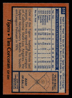 1978 Topps #515 Tim Corcoran Near Mint+ RC Rookie  ID: 521082