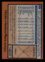 1978 Topps #517 Andres Mora Near Mint  ID: 521091