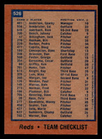 1978 Topps #526 Reds Team Ex-Mint 