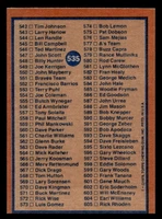 1978 Topps #535 Checklist 485-605 Near Mint+  ID: 521164