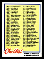 1978 Topps #535 Checklist 485-605 Ex-Mint 